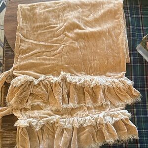 Bella Notte  Blush Ruffled Bolster Cover